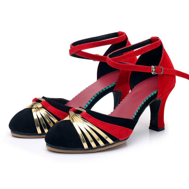Mujer Verano Correa en el Tobillo Tacones Altos Baile de Salón Tango Zapato Baile Latino