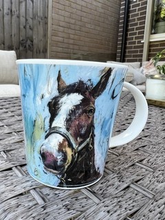 Dunoon ‘Horse On Canvas By James Bartholomew’ Fine Bone China Mug Cup New