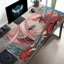 1pc Large-sized Esports Gaming Mouse Pad Featuring a Pink-haired Female Archer