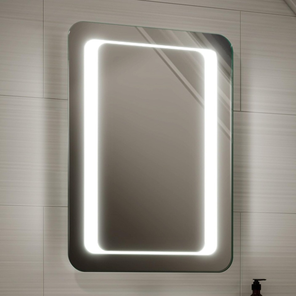 Bathroom Mirror Wall Hung Mount LED Light Battery Illuminated 500 x ...
