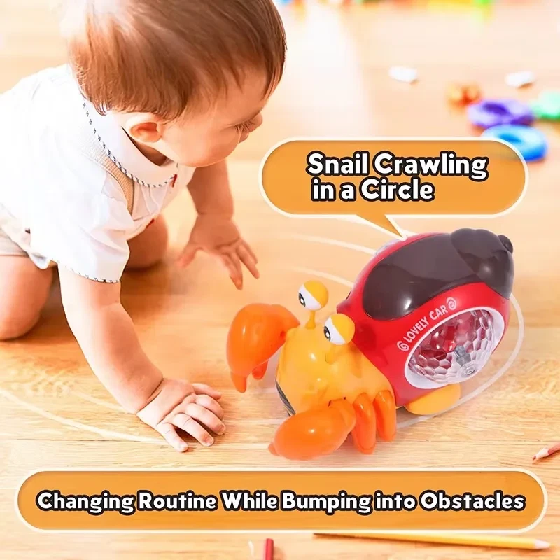 Nuevo Juguete Luminoso Caracol Rastreador Musical Eléctrico Interactivo Bebé Juguete Envío Rápido Foto 4 de 4