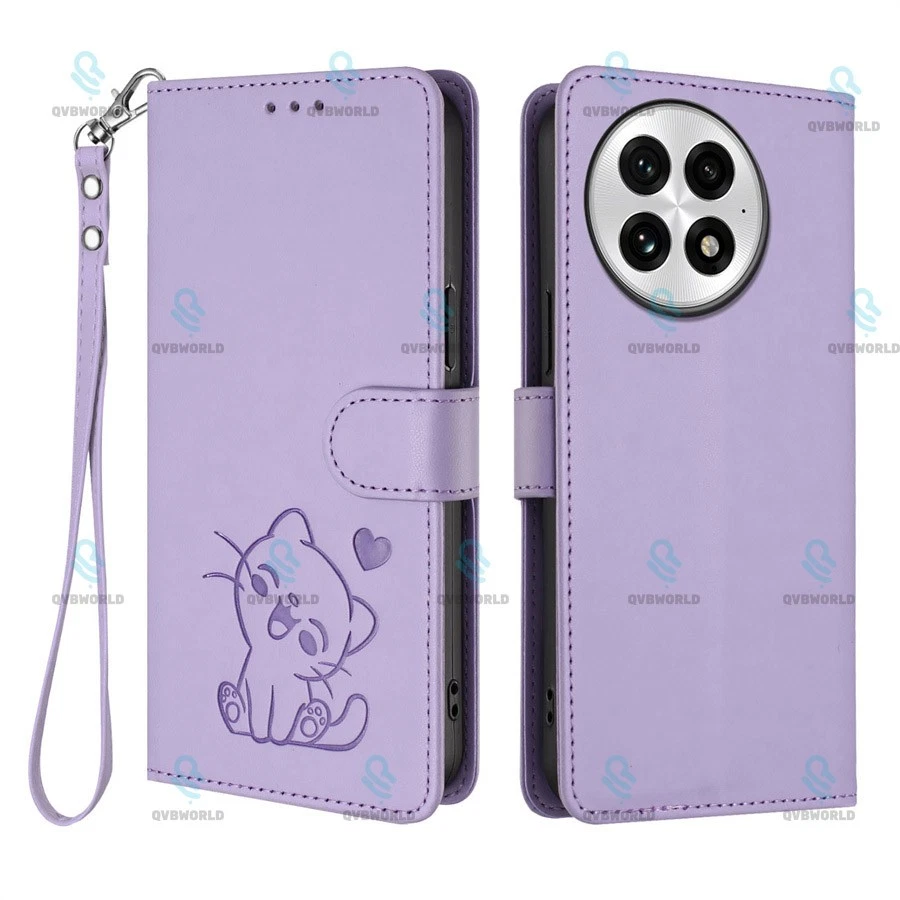 For OnePlus 13T 12 11 9 8T ACE5 Nord 5 4 N20 Embossed Wallet Stand Phone Cover - Image 3 of 4