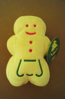 Peeps 5 1/2'' Christmas Gingerbread Girl Plush Beanbag 2005 NEW