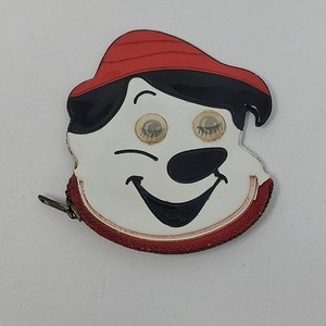 Vintage Disney Pinocchio Zippered Vinyl Coin Purse - Moving Eyes - Early 1960s