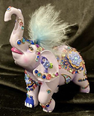 The Hamilton Collection Purple Elephant Figurine 