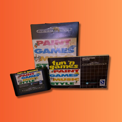 PAINT GAMES Music STYLE fun 'n Games Sega MegaDrive Spiel OVP + Anleitung