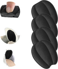 4PCS Shoe Tongue Pads Non-Slip Soft Inserts Heel Forefoot Fit Adjuster Black