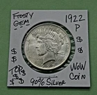 1922 P Peace Silver Dollar CHOICE GEM Brilliant Ultra Rare BU Grade Silver Coin