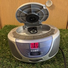 Coby Portable Stereo Boombox AM FM CD Cassette /C Batteries and Cord Included