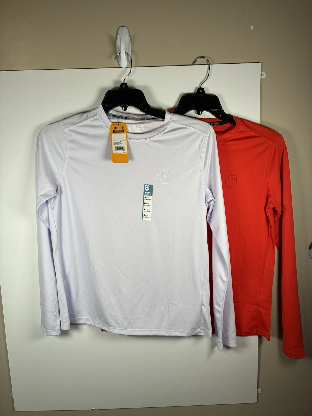 NWT 2 Carhartt Force Sun Defender Women's M Long Sleeve Graphic T-Shirt Lavender