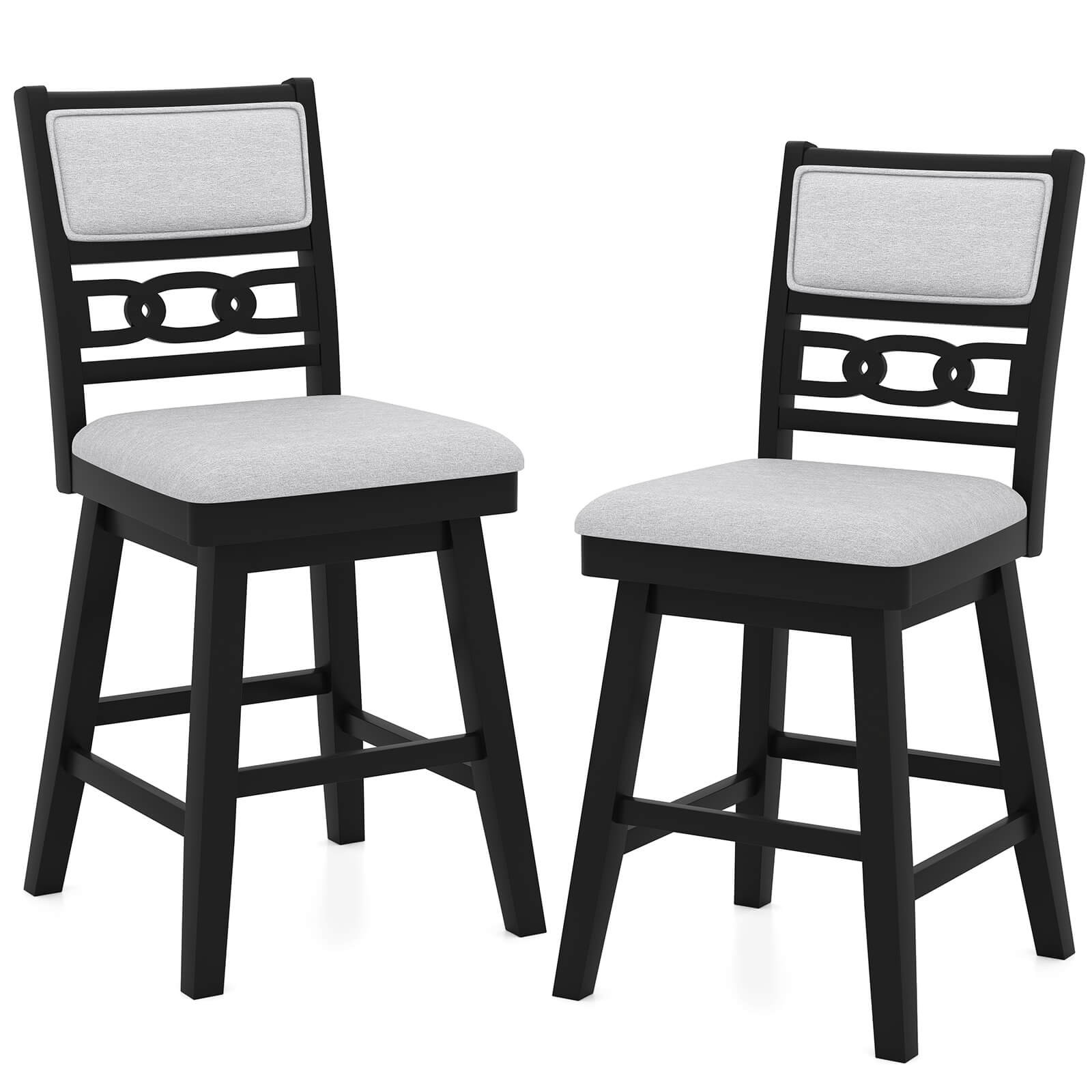 S Set Of 2 W/ Upholstered Hollow Backrest