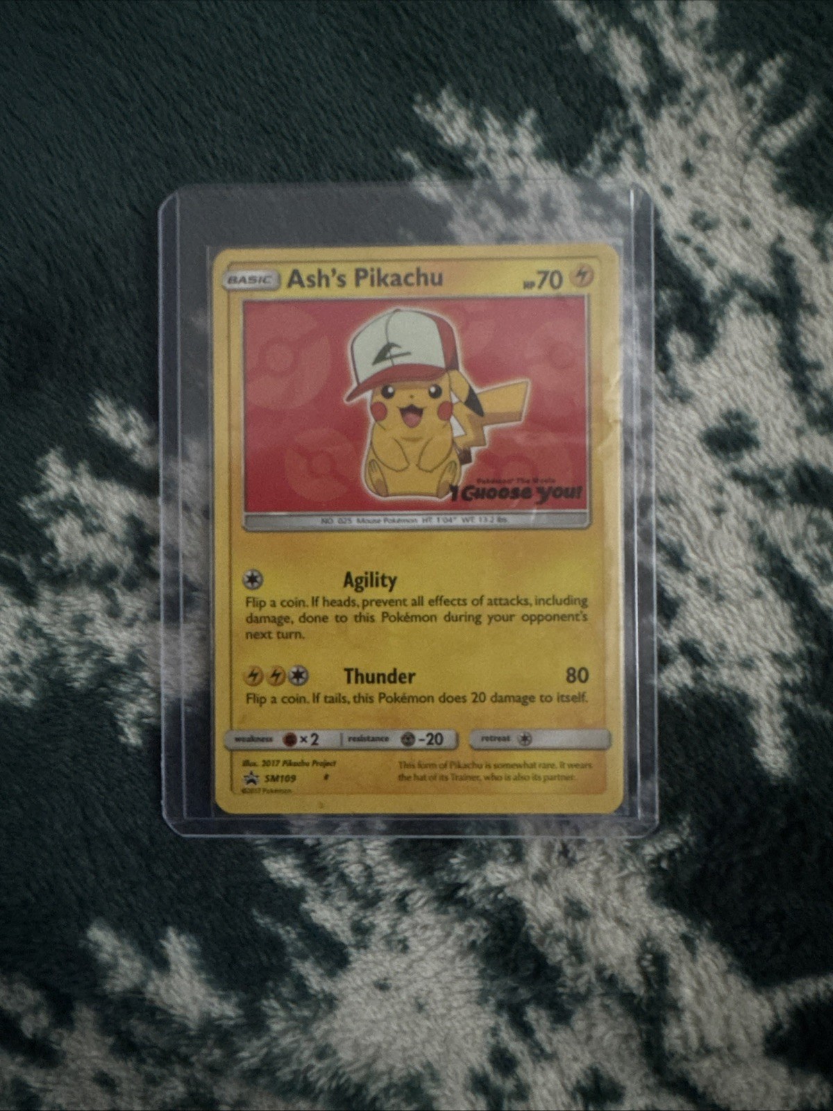 Ash's Pikachu - SM109 Promo Sun & Moon Promo Pokemon English LP