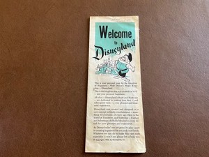 1955 Welcome to DISNEYLAND Souvenir Map Brochure 