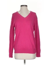 Moda International Women Pink Silk Pullover Sweater XS