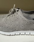 Cole Haan ZERØGRAND Gray Wingtip Brogue Oxford Lace-Up Round Toe Shoes — photo 2