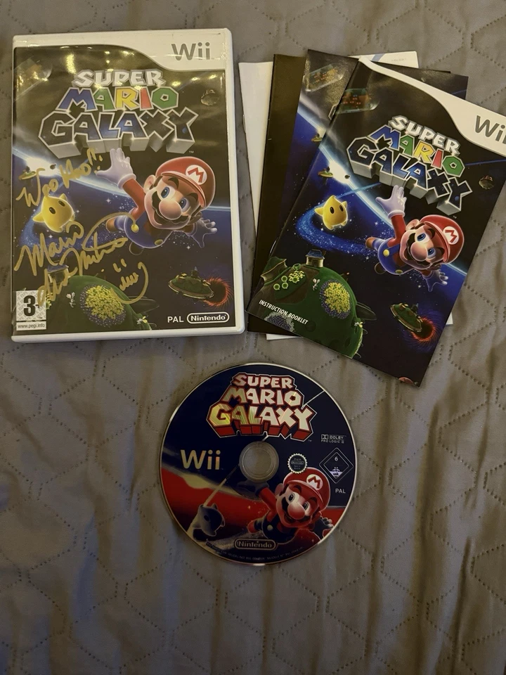 SIGNED Super Mario Galaxy Wii SIGNED BY MARIO HIMSELF! Woohoo - Image 2 of 4