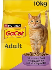 GO-CAT Adult Dry Cat Food Chicken and Duck 10kg Pack 3.04 per kilo