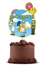 The Simpsons Cake Topper Personalised Name And Age Party Decoration Birthdays
