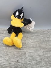 Vintage 1999 Looney Tunes DAFFY Duck Mini Bean Bag Warner Bros Studio Store Toy