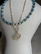 2 Different Choker Type Necklaces Beaded