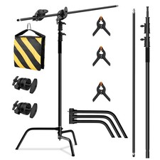C Stand with Boom Arm, 10.8ft/330cm Heavy Duty Photography Light Stand Kit