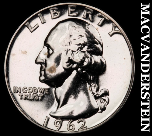 1962 Washington Quarter- Silver- Choice Gem Proof Luster No Reserve #J1919