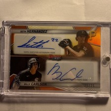 2025 Bowman's Best - 25/25 Dual Autographs Seth Hernandez, Billy Carlson #DA-HC