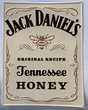 Tin tacker 17X22" Jack Daniels Tennessee HONEY advertising sign for man cave.