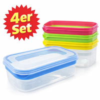 Frischhaltedosen Set 4 StüCk 1000Ml Vorratsdosen Lunchbox Aufbewahrung KüChe Box