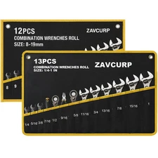 2PCS Wrench Roll Up Pouch Wrench Organizer Roll Up Tool Roll Up Bag Heavy