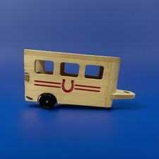 Melissa Doug Wooden Horse Trailer Toy Preschool Farm Play