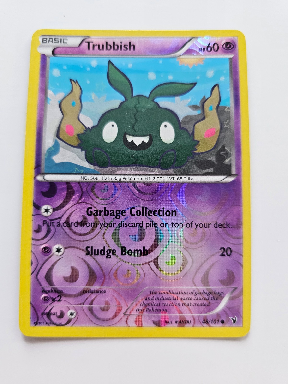 Pokemon Trubbish Reverse Holo Black & White Noble Victories 48/101 NM