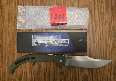NEW COLD STEEL XL OD GREEN G10 ESPADA STONE WASHED MINT IN BOX
