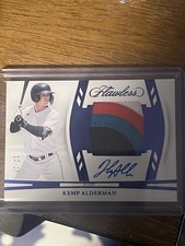 2024 Panini Flawless - Draft Patch Autographs Kemp Alderman #DPA-KA Sapphire /15