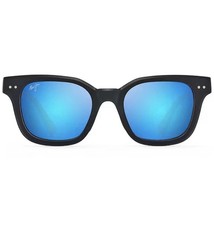 MAUI JIM SHORE BREAK MJ 822-02MG MATTE BLACK BUE HAWAII POLARIZED SUNGLASSES
