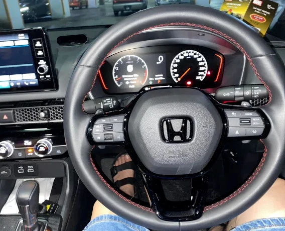 BLACK 40MM*50MM Emblem Logo STEERING Badge Fits Honda CIVIC 2006-2024 SI Sedan - Image 2 of 4