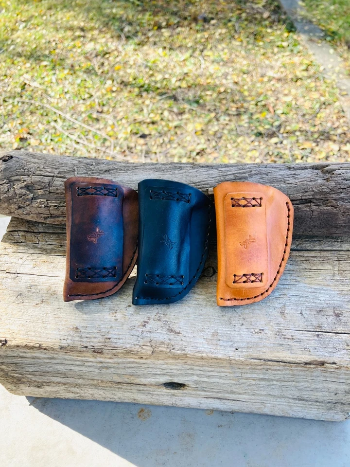 Thick Wet Molded Leather Holster Made To Fit NAA Sentinel 22 Mag - Image 3 of 4