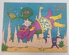 Vintage 1993 Barney & Friends Puzzle – Complete – MB / The Lyons Group 4366-2