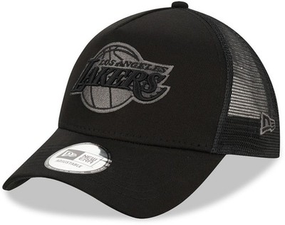 Los Angeles Lakers New Era NBA Team Schwarze A-Frame Trucker Mütze
