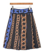 MARNI Knee-length Skirts BlackxBluexBrownetc. Patterned 2200575536074