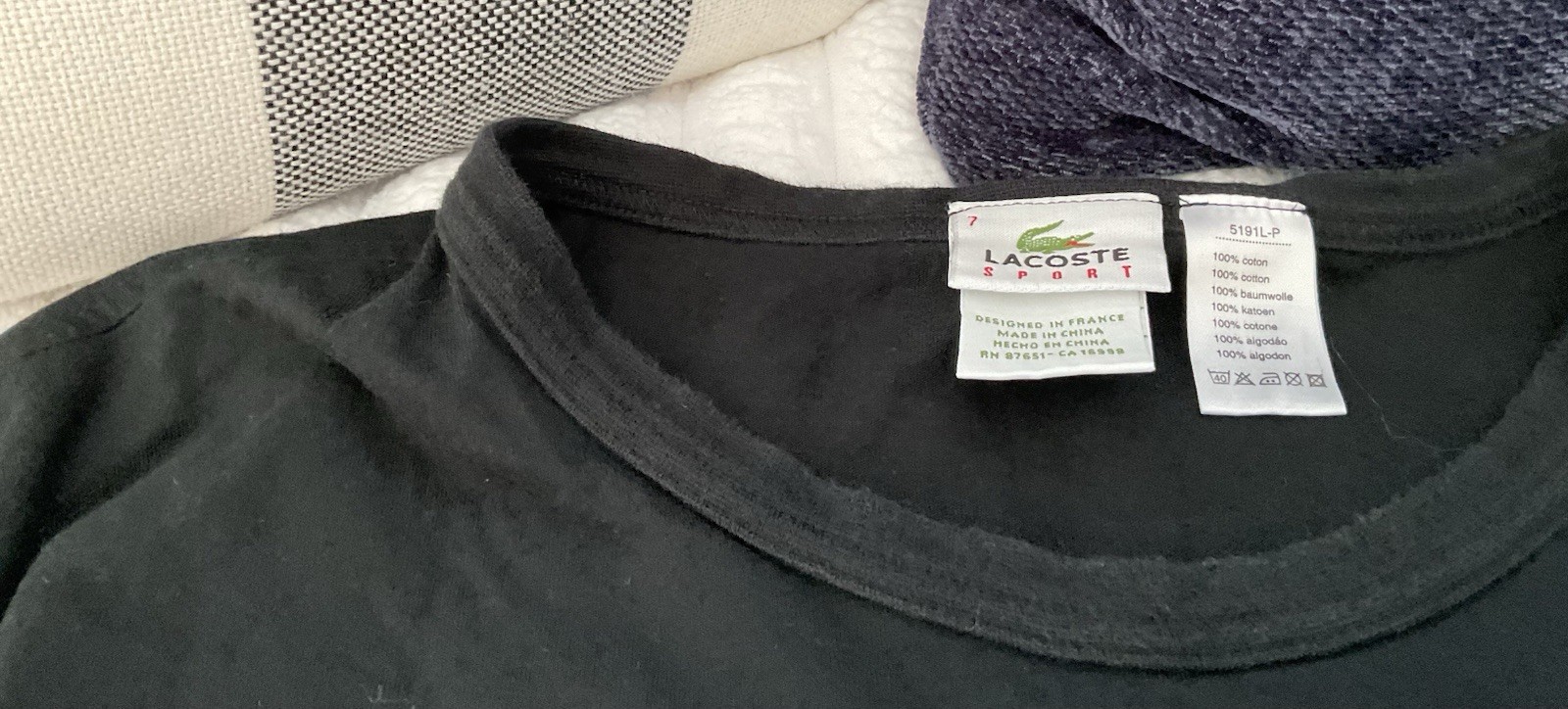 Lacoste Tee Shirt XL Black thumbnail 4