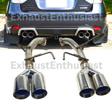 For 15-21 Subaru Wrx Sti Muffler Delete Axle Back 4 Inch Quad Burnt Tips Exhaust