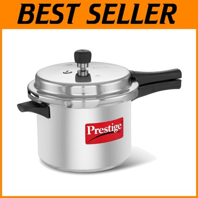 #ad Stylish 5L Silver Pressure Cooker with Safety Features $102.51