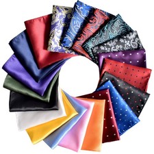 Pocket Squares for Men 10x10 Inch, 20 Pack handkerchiefs Set