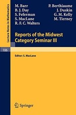 			Reports of the Midwest Category Seminar III, Barr, M. 9783540046257 New<-		