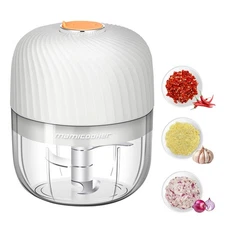 Electric Garlic Chopper, Mini Portable Veggie Chopper, 250ML Garlic Grinder M...