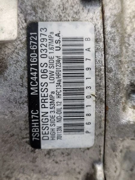 Compresor de aire acondicionado Jeep Grand Cherokee 14-20 2,4 L OEM Foto 2 de 4