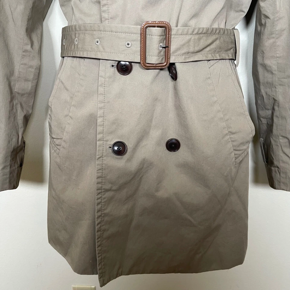 Gabardina Banana Republic Hombre Beige Doble Pecho Cinturón XS Estilo Clásico Foto 3 de 4