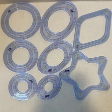 Creative Memories Custom Cutting System Templates Set/9 Circle Oval Diamond Star