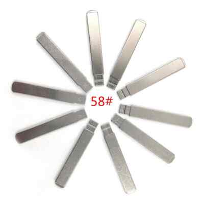 10pcs/lot Type 58# Metal Blank Uncut Flip KEYDIY/VVDI/JMD Remote Key Blade